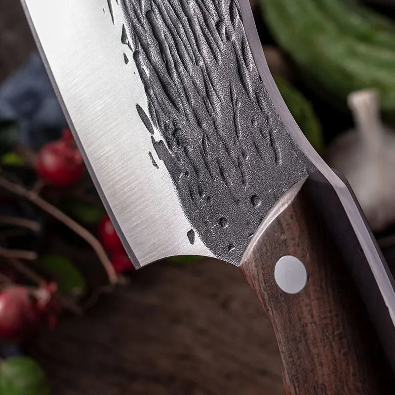 Cuchillo Vikingo Acero Profesional Carnicero Hacha Mod: Z02 Silver