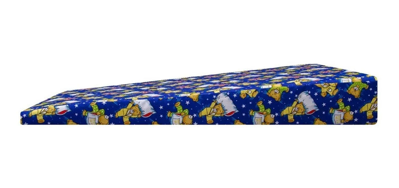 Colchoneta Antireflujo 100x60 En Tela Antifluido + Color Azul Osos Dormilones