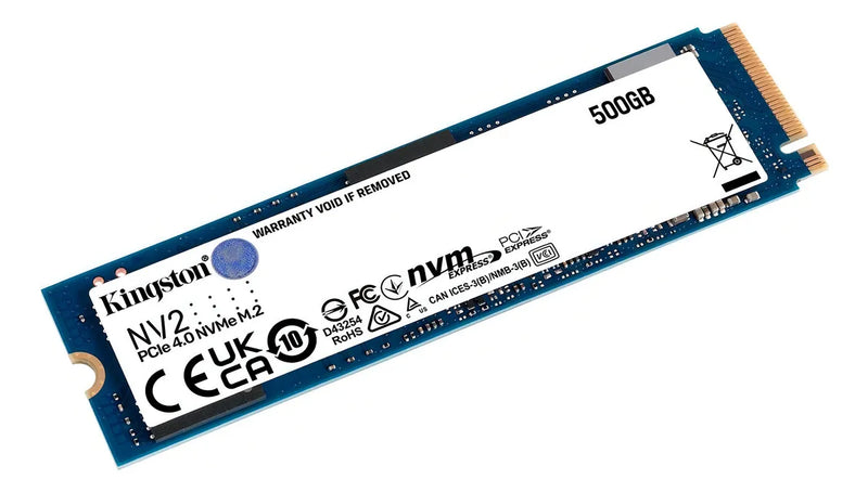 Unidad De Estado Solido Ssd M.2 500gb Kingston Nv2 Pcie 4.0 Nvme Snv2s/500g