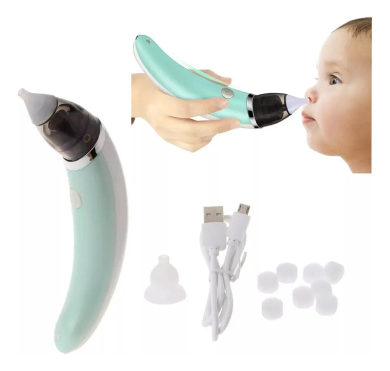 Aspirador Nasal Eléctrico Bebés Y Niños Limpia Mocos Verde Claro -rosa