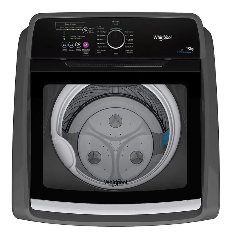 Lavadora Whirlpool Automatica De 18 Kilos Gris Wwg18bshla