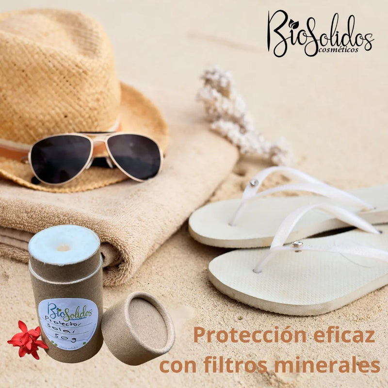 Protector Solar Sólido Natural Biosólidos 50 G