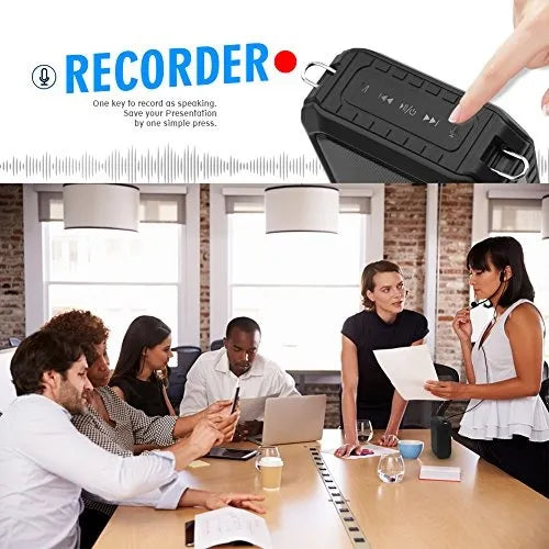 Shidu Amplificador De Voz Con Bluetooth 18 W Con Microfono C Black