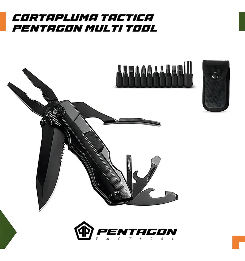 Cuchillo Tactico Navaja Multiherramienta Pentagon Camping