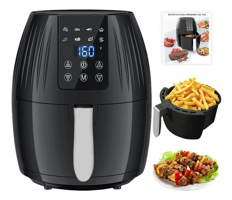 Freidora De Aire Pantalla Digital Bioaura Kitchen Frei01 Negro 1300 W