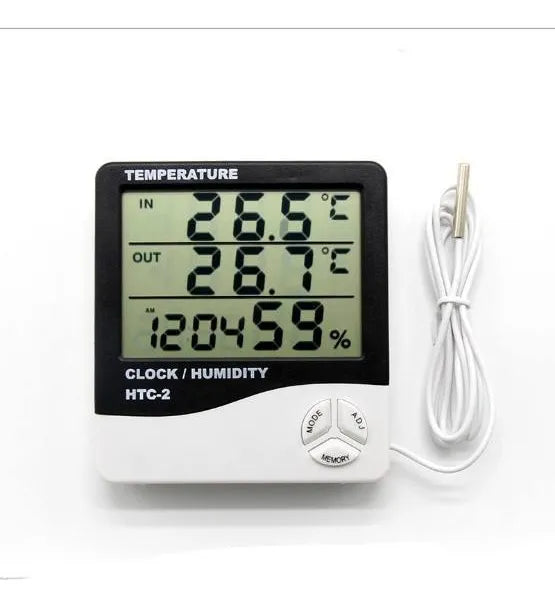 Reloj Termohigrometro Digital Sonda Temperatura Humedad Htc2