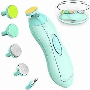 Set Manicure Completo Para Bebes Con Limas, Cortauña, Tijera Azul Claro