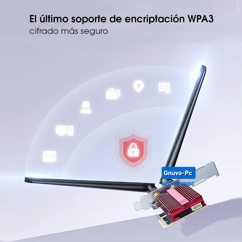 Tarjeta Pcie Antena Wifi 6 Bluetooth 5.1 Doble Banda 5 Ghz