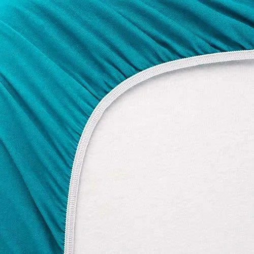 Sábana Ajustable Para Moisés 100% Algodón Teal 15 X 33, Usa