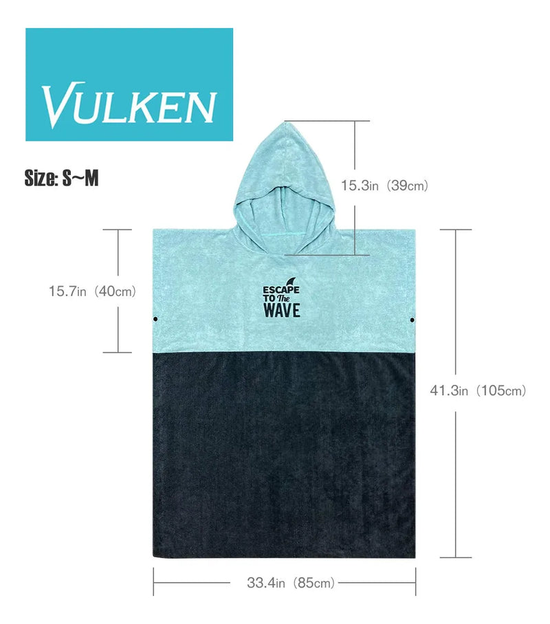 Vulken Toalla De Playa Con Capucha Grande
