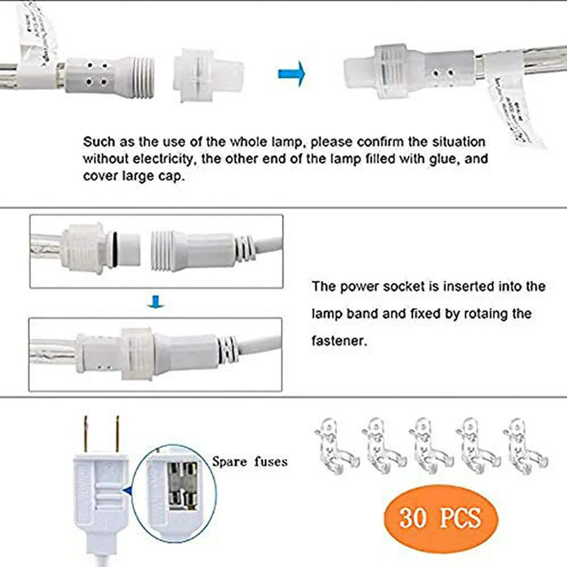 Manguera Led De Exterior, - Cuerda De Luces Navideñas De 10