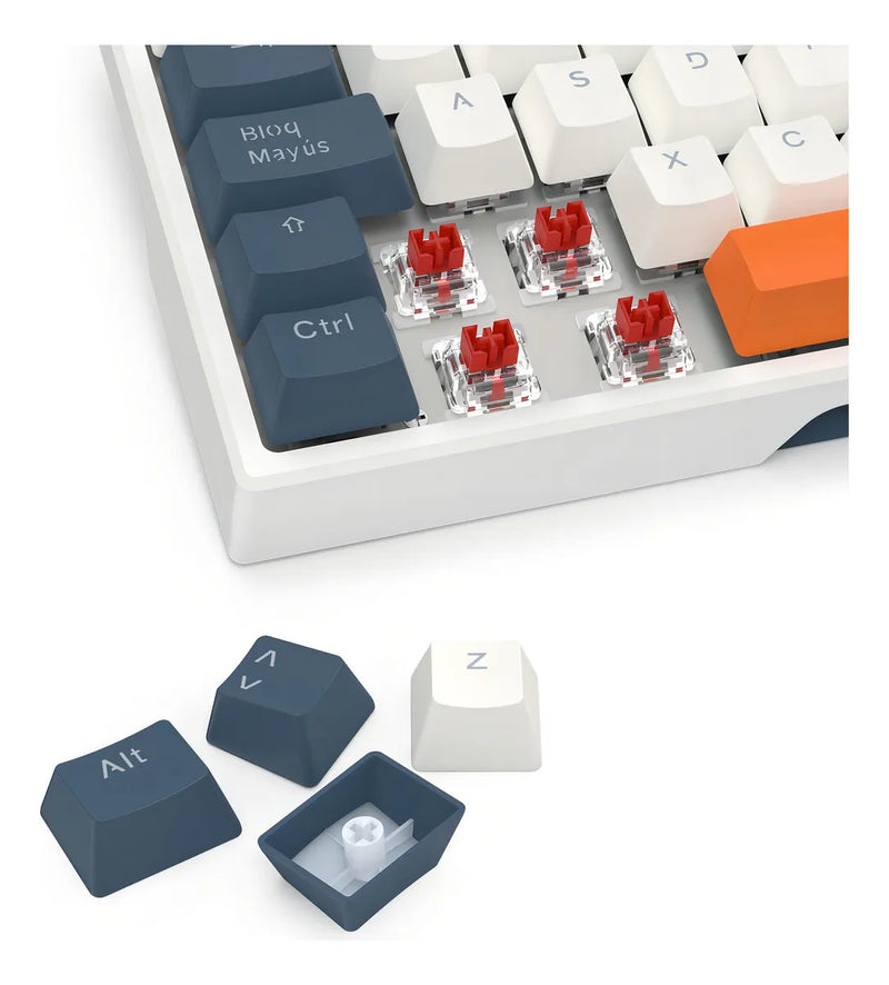 Teclado Gamer Redragon Trundle K668wbo Rgb Spanish Teclado Blanco Idioma Español