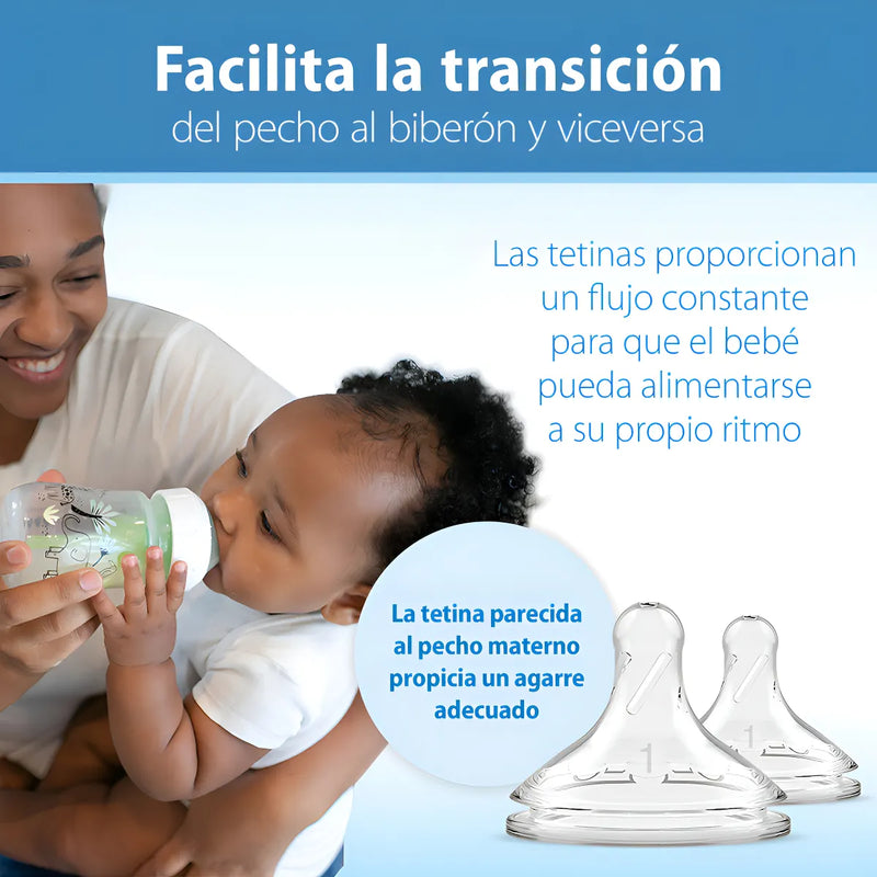 Biberon Boca Ancha Op+ 5oz 150ml +0m En Caja