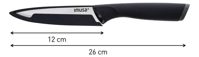 Cuchillo Multiusos 12cm Imusa Talent Acero Inoxidable Color Negro