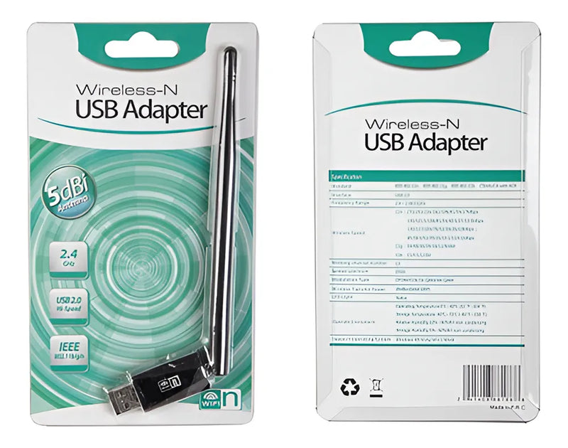 Adaptador Wifi Usb 2.0 Con Antena 270 Mbps 5dbi 802,11b/g/n