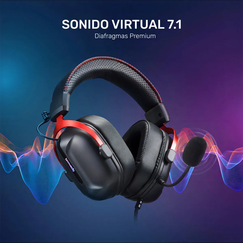 Audifonos Gamer Redragon Cybill H312 Negro Usb, Rgb, 7.1