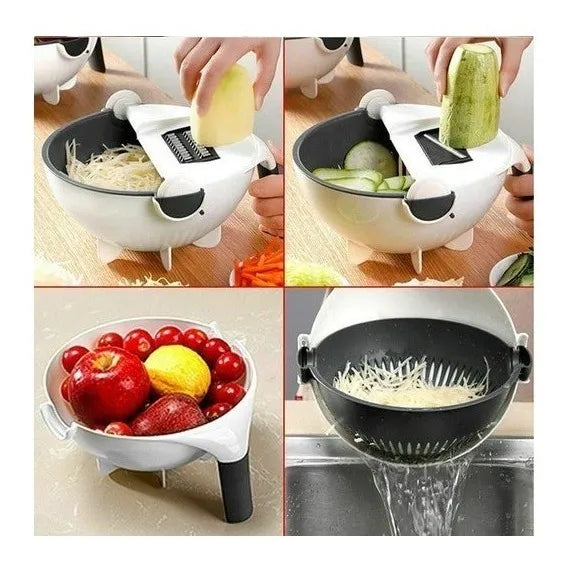 Cortador De Verduras De Cesta Húmeda De Cocina Multifunción
