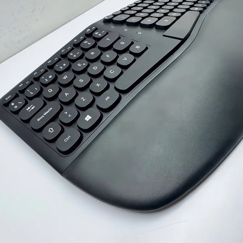 Combo Teclado Mouse Inalambrico Ergonomico Receptor Usb Weib Teclado Negro