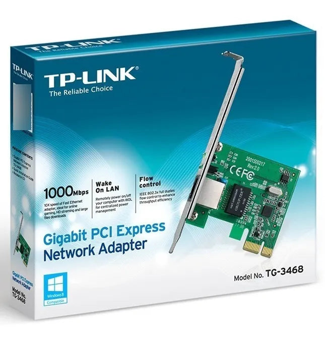 Tp-link, Adaptador De Red Pci Express Gigabit, Tg-3468