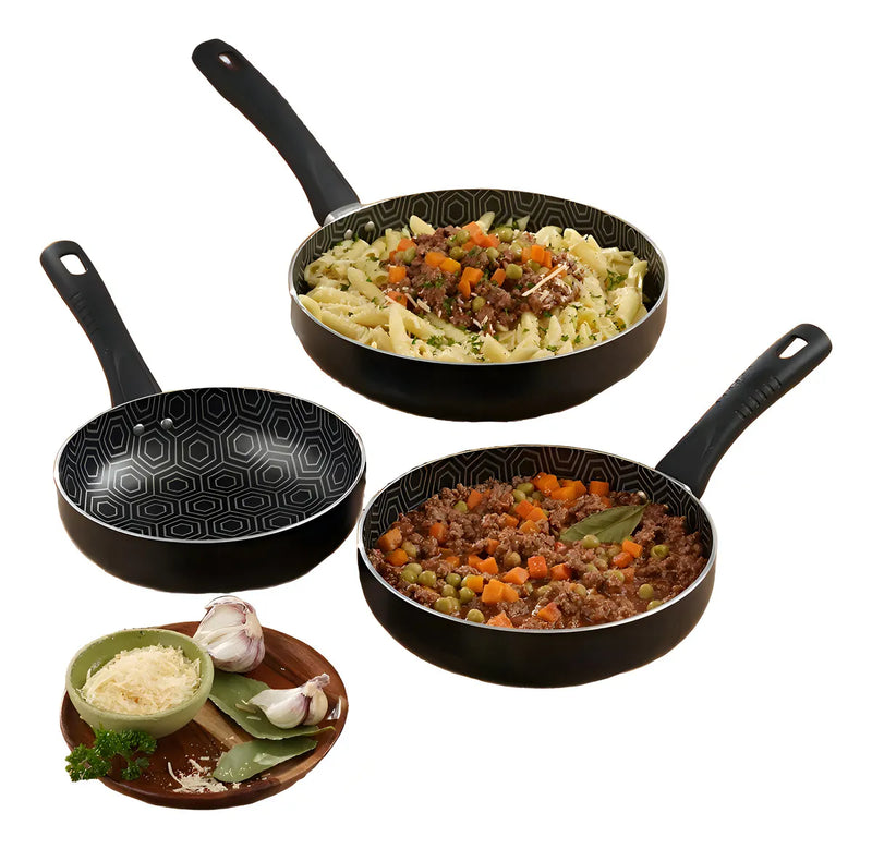 Set 3 Sartenes Universal Ultra 18, 20 Y 24 Cm Ref L72462 Negro