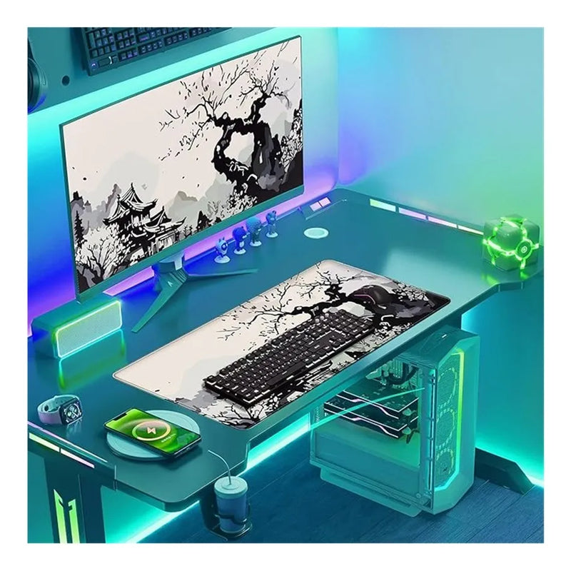 Alfombrilla De Mouse Anime Japonés Xxl Escritorio Completo Gris Anime Japones