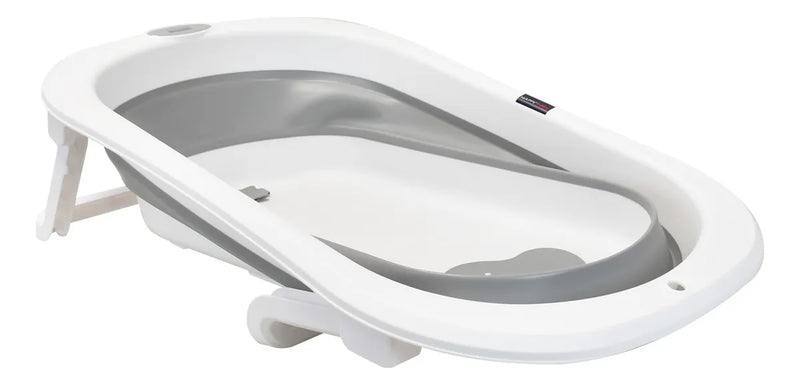 Bañera Plegable Con Soporte Y Cojín Stand Happy Baby Color Gris