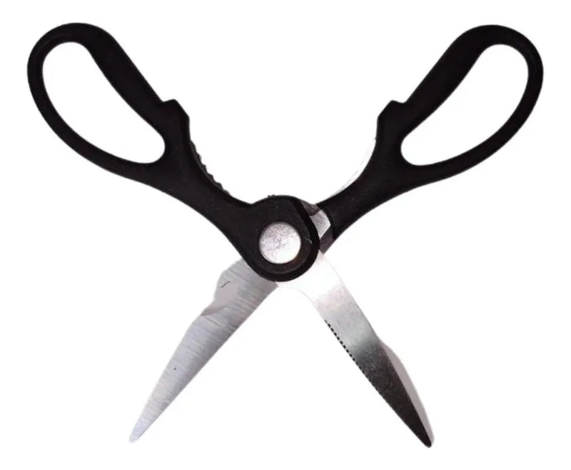 Set 1 Pelador 4 Cuchillos 1 Par Tijeras Cocina Regalo Negro