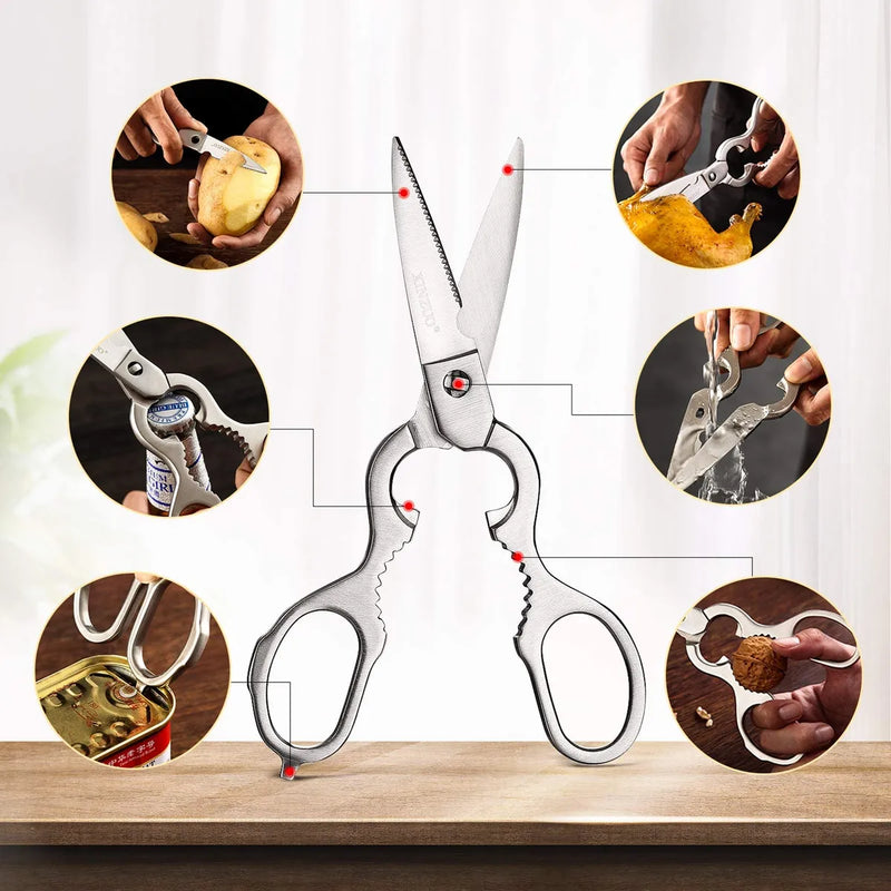 Xinzuo Juego De 7 Cuchillos De Cocina De Acero Damasco Con B