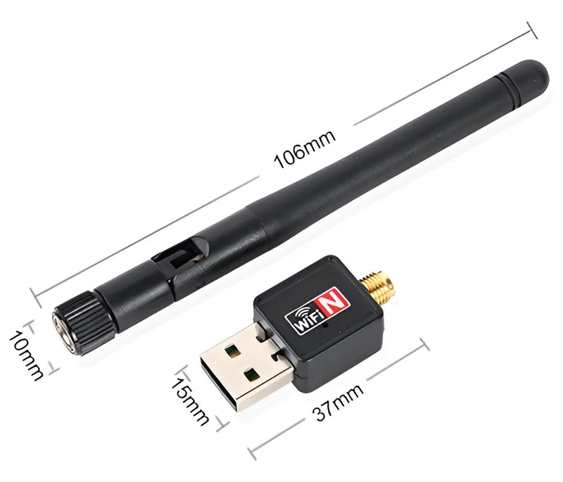 Adaptador Wifi Usb 2.0 Con Antena 270 Mbps 5dbi 802,11b/g/n