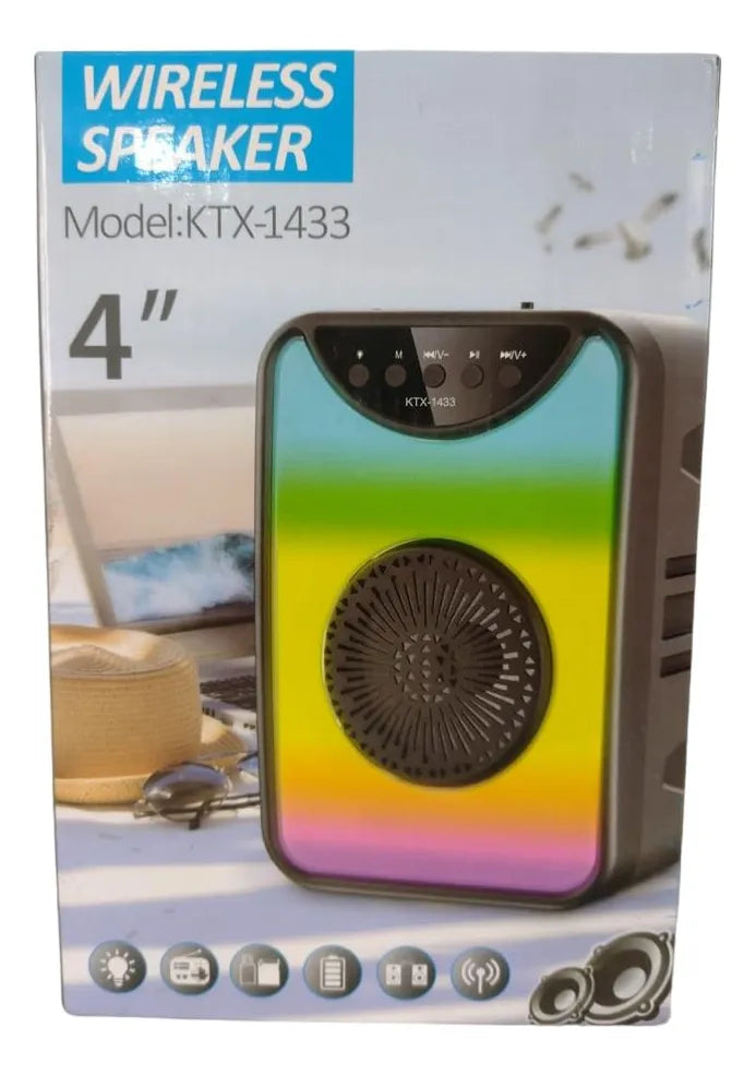 Parlante Altavoz Inalámbrico Recargable Portátil Bluetooth Diseño 1