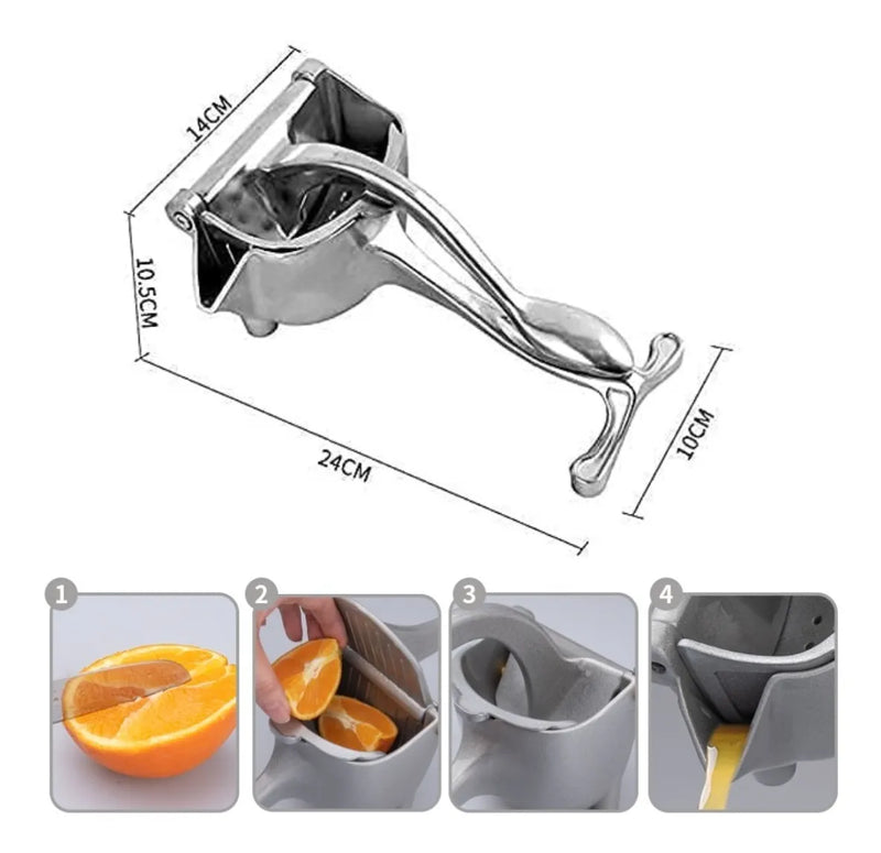 Exprimidor De Frutas Manual Metálico Jugos Limon Naranja