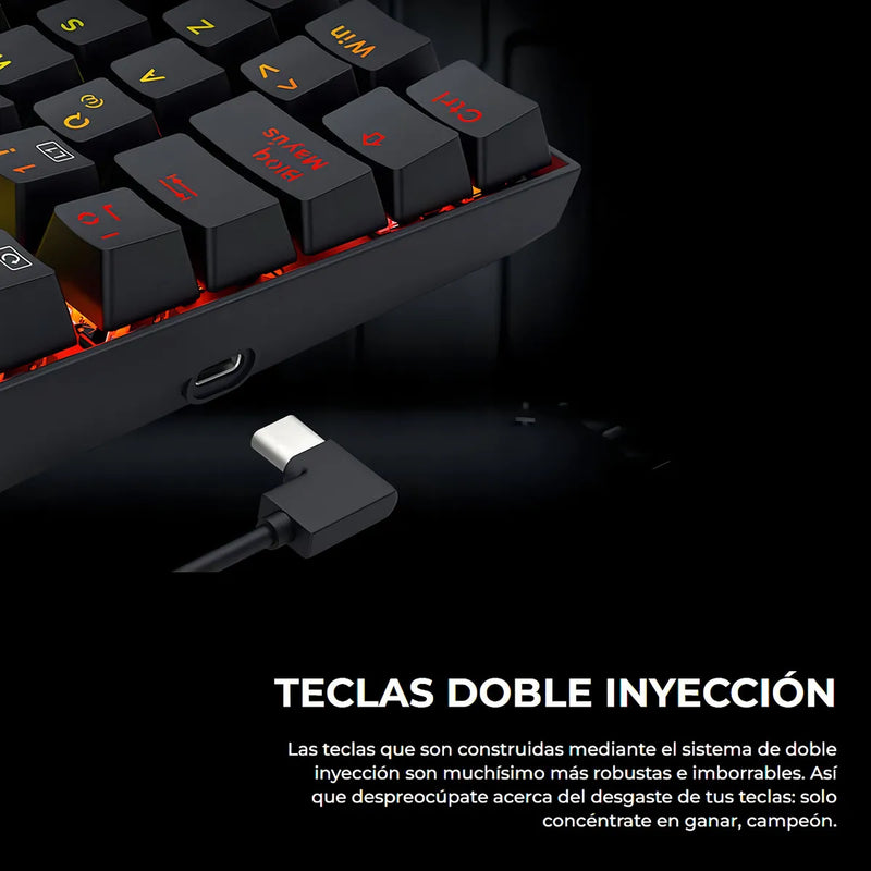 Teclado Gamer Redragon Ziggs K669-rgb Alámbrico, Español, Negro, Red Switch