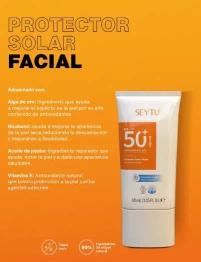 Protector Solar Facial Seytú Fps 50 Invisible Crema