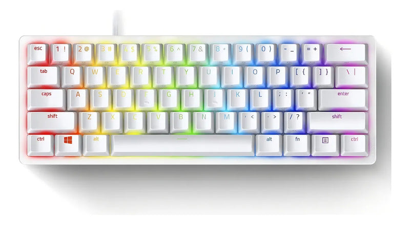 Teclado Razer QWERTY Razer Purple inglés US color mercury con luz RGB