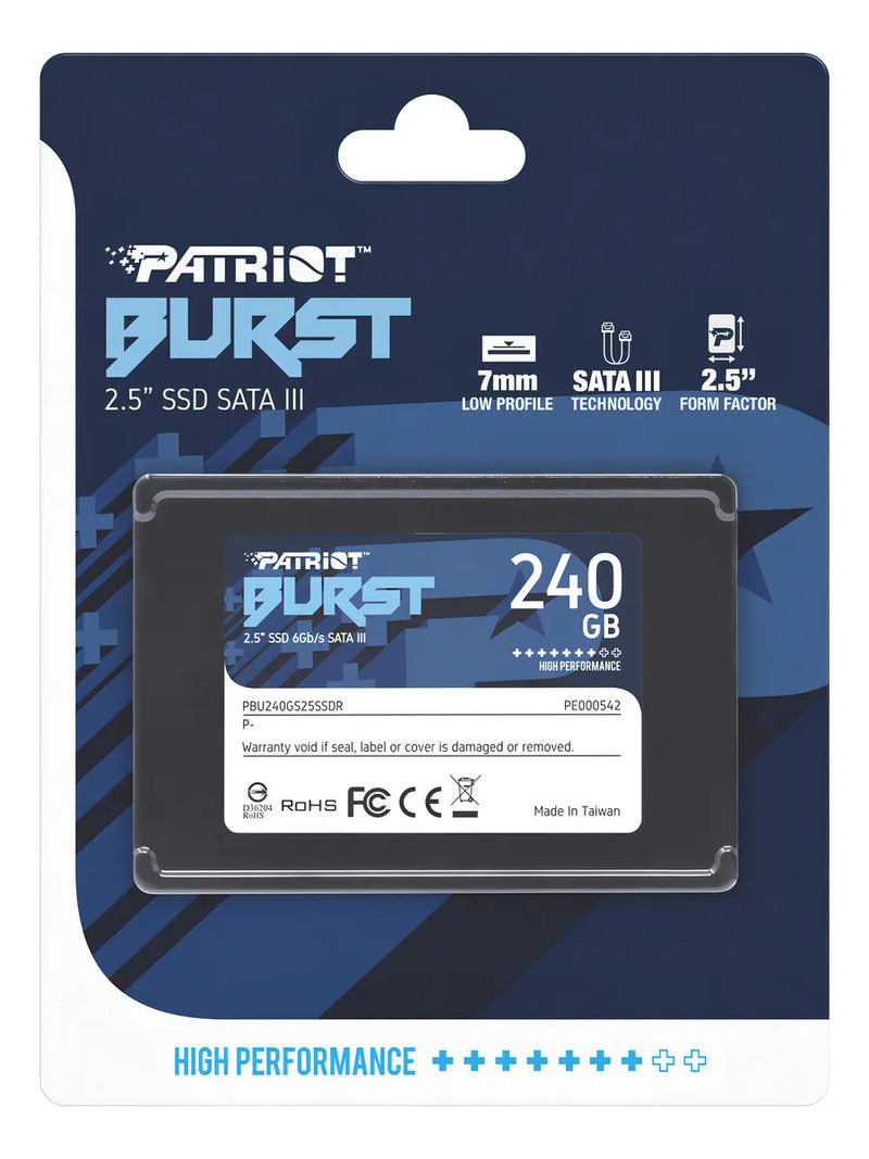 Disco sólido interno Patriot Burst PBU240GS25SSDR 240GB negro