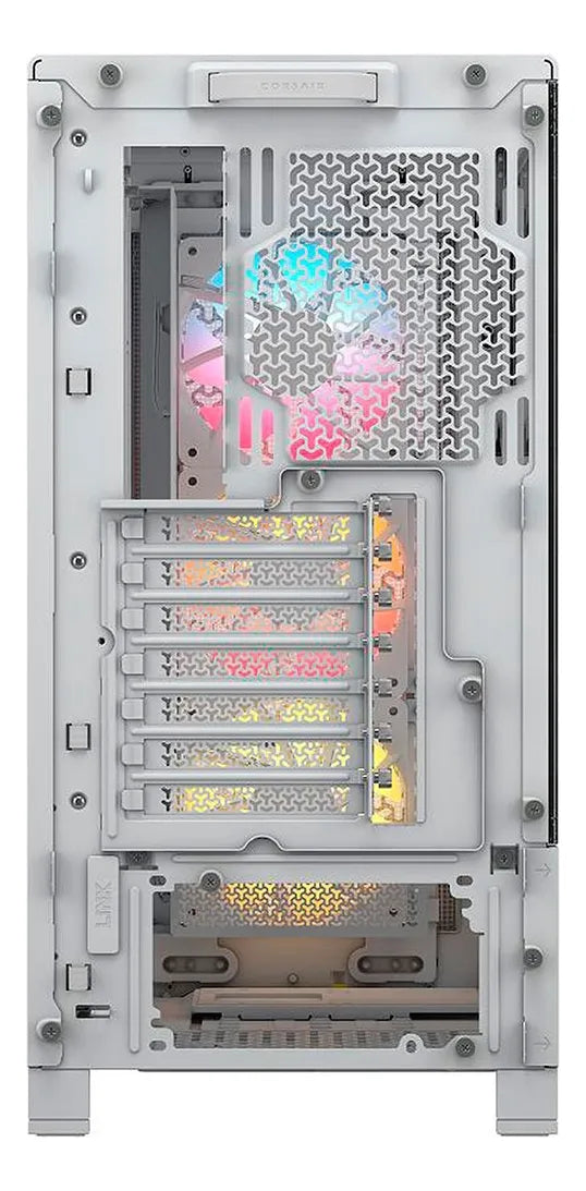 Gabinete Corsair Frame 4000d Rs Vidrio Fan Argb X3 Blanco