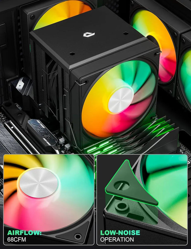 Cooler Uphere Rbg Negro De 6 Heatpipes Y 2 Fanes De 12cm