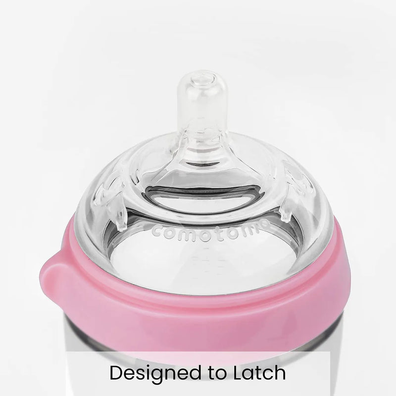 Comotomo 2 Biberones Baby Bottle Rosa 150ml