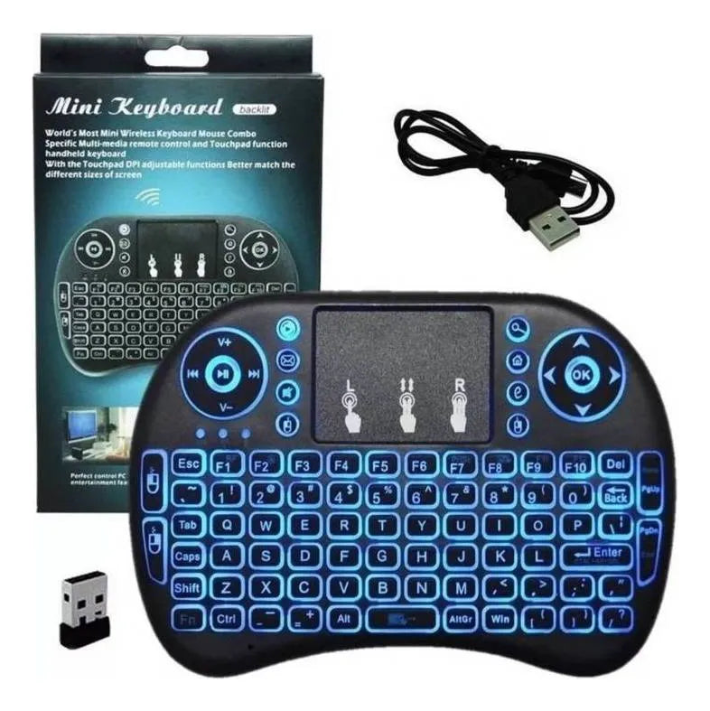 Mini Teclado Inalámbrico Smart, Retroiluminado, Recargable