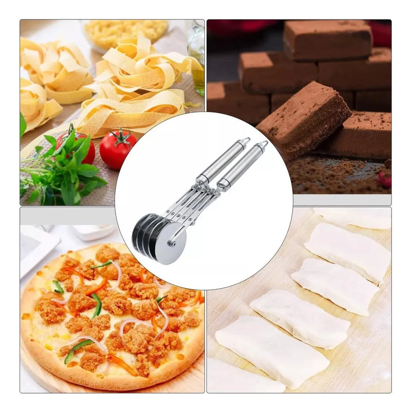 Cortador De Masa De Acero Inoxidable 5 Rue, Cortador De Pizz