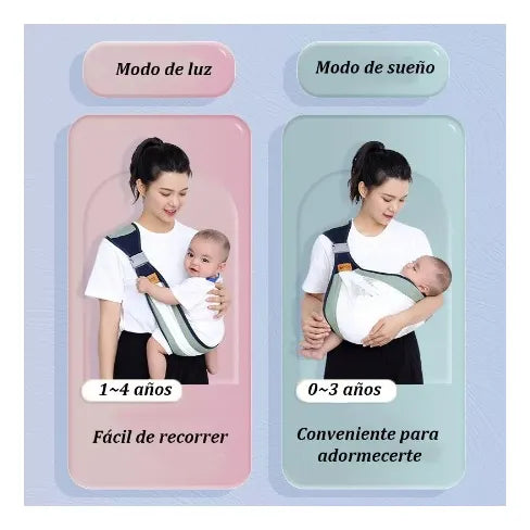 Mochila Porta Bebé Ligera Y Transpirable Verde Claro