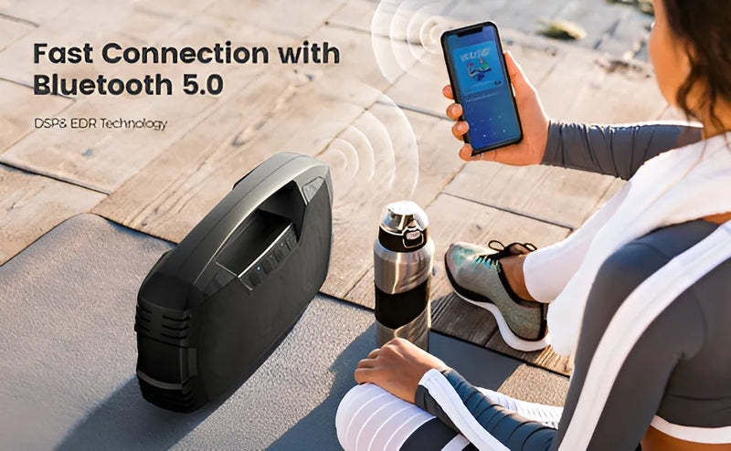 Bafle Bluetooth A Prueba De Agua Sumergible Nivel Ipx7 40w Negro