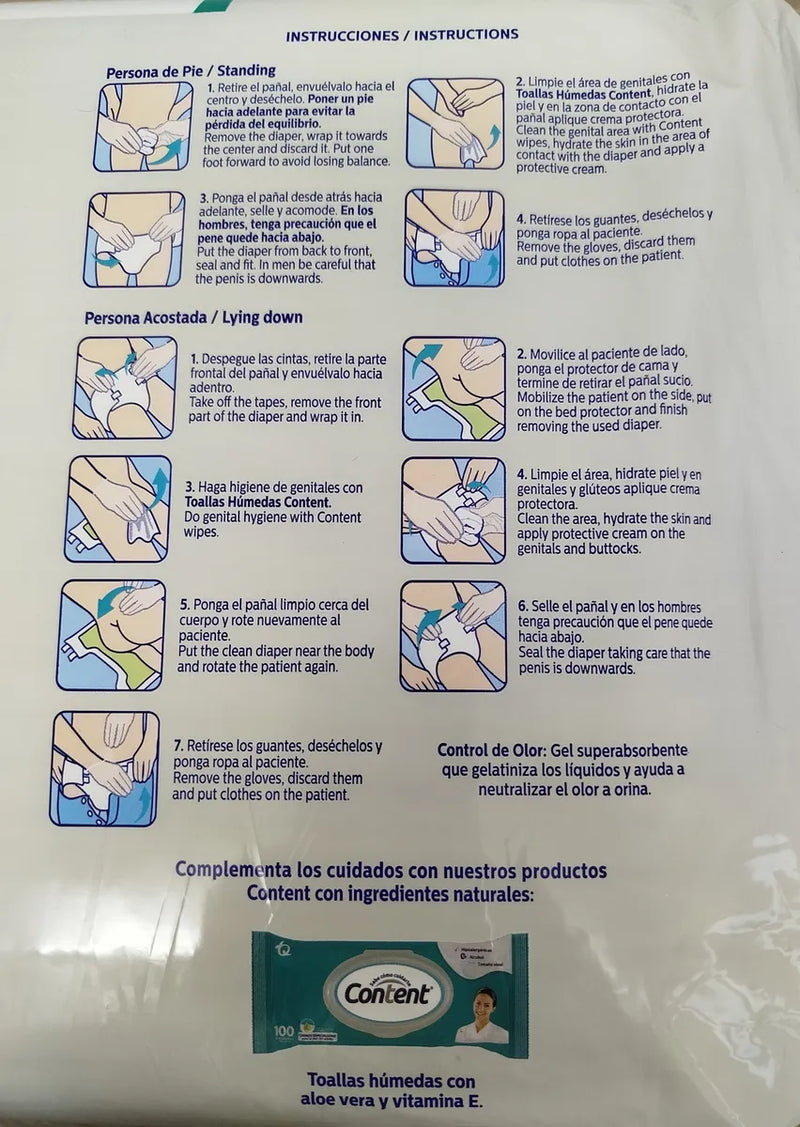 Pañales Adulto Content Medical L Por 30 Unidades L