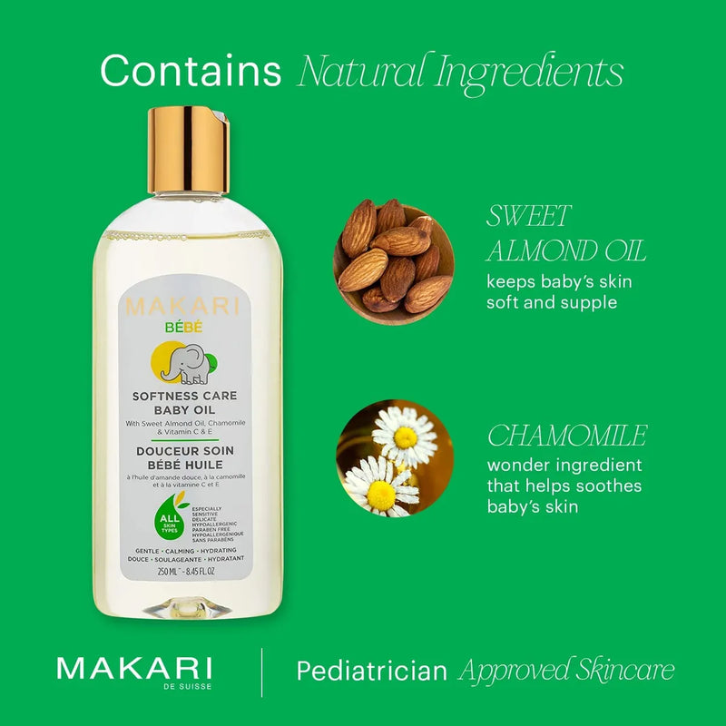 Makari Aceite De Bebé Softness Care Con Almendra Dulce, Ma.