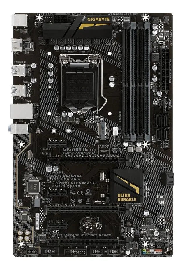 Mother Board Gigabyte Ga-z270p-d3 Lga1151, Intel Z270 Ddr4 Negro