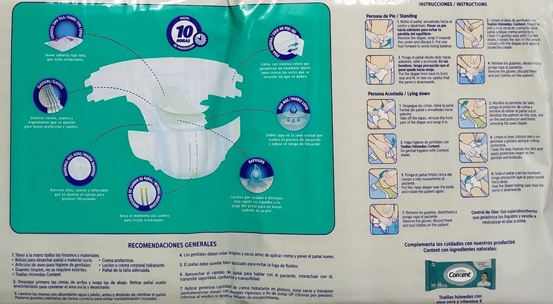 Pañales Adulto Content Medical L Por 30 Unidades L