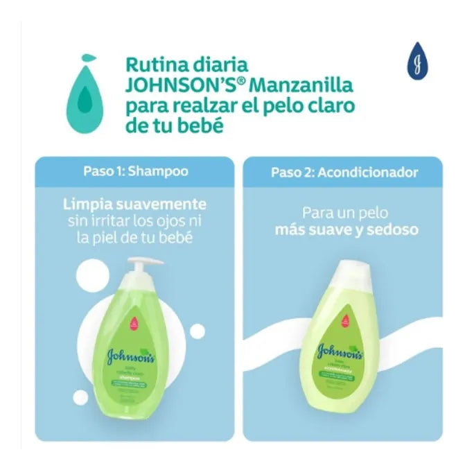 Shampoo Johnsons Baby Manzanilla Cabello Claro X 1000 Ml