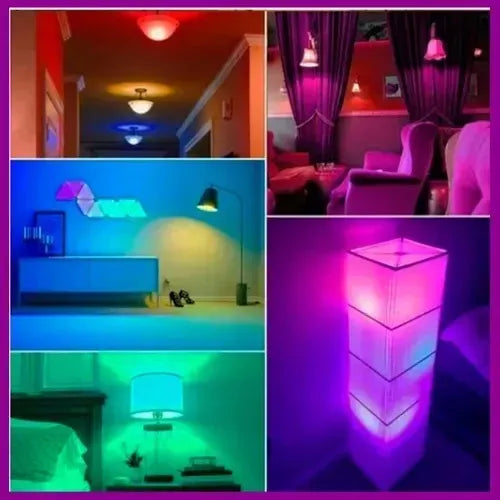 Bombillo Parlante Bluetooth Multicolor Luz Rgb Música Foco Diseño