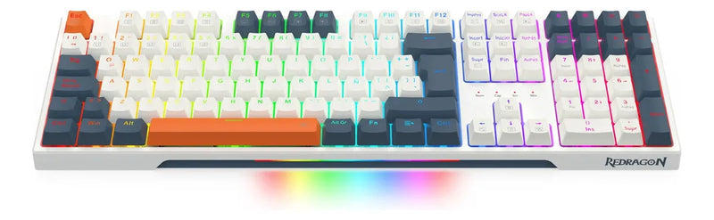 Teclado Gamer Redragon Trundle K668wbo Rgb Spanish Teclado Blanco Idioma Español