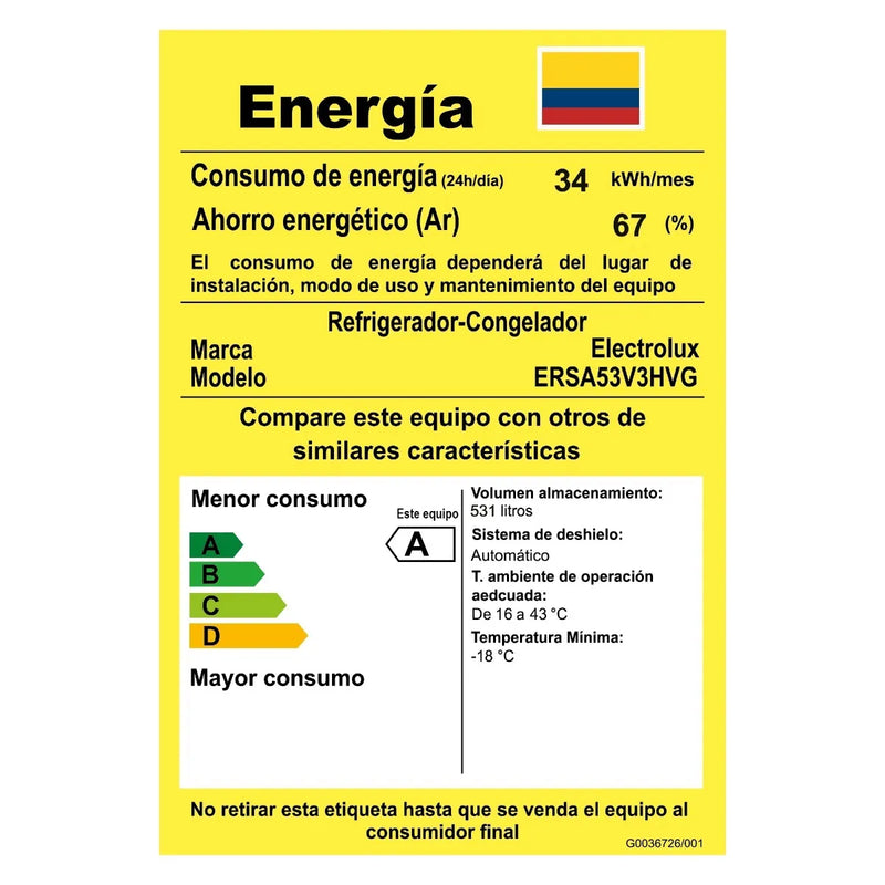 Nevecón Electrolux Inverter No Frost 530l Ersa53v3hvg Silver
